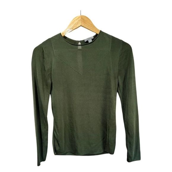 COS hunter green  rayon blouse size XS - Picture 1 of 8